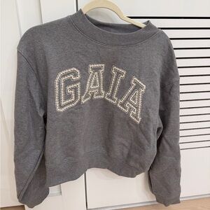 GAP x CULT GAIA Grey Cropped Sweatshirt – NWT – Size M (Fits S/M)